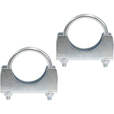 AERZETIX Conjunto de 2 braçadeiras de fixação em forma de "U" e 2 porcas M6 x 69 mm, para tubo 1 1/4" ~42 mm fixação tubo escape silenciador em aço galvanizado cor prata AERZETIX Conjunto de 2 braçadeiras de fixação em forma de "U" e 2 porcas M6 x 69 mm, para tubo 1 1/4" ~42 mm fixação tubo escape silenciador em aço galvanizado cor prata