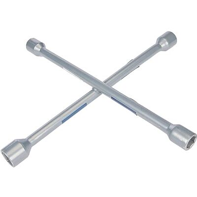 Cartrend Chave cruzada para troca de pneus rápida e segura, cor prateada Cartrend Chave cruzada para troca de pneus rápida e segura, cor prateada