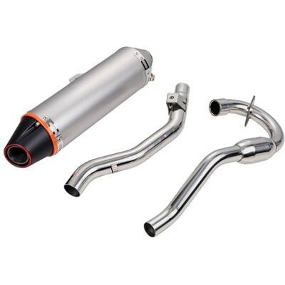 JFG RACING Tubo de escape para moto, para CRF150F CRF230F 2003-2013-Titanium Escape Moto On Completo System Comprimento do silenciador 43 cm Diâmetro de conexão 3,8 cm JFG RACING Tubo de escape para moto, para CRF150F CRF230F 2003-2013-Titanium Escape Moto On Completo System Comprimento do silenciador 43 cm Diâmetro de conexão 3,8 cm
