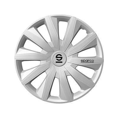 Sparco Conjunto de 4 tapacubos de 15” modelo Milano prata. Design desportivo para as jantes do seu carro. Fabricação resistente e duradoura Sparco Conjunto de 4 tapacubos de 15” modelo Milano prata. Design desportivo para as jantes do seu carro. Fabricação resistente e duradoura