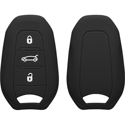 kwmobile Capa compatível com Peugeot Citroën Smart Key 3 botões (Keyless Go) Capa protetora de silicone para chave de carro Case em preto mate kwmobile Capa compatível com Peugeot Citroën Smart Key 3 botões (Keyless Go) Capa protetora de silicone para chave de carro Case em preto mate