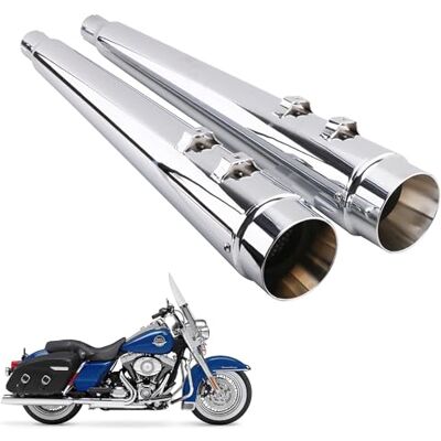 JFG RACING 4" Tubos de escape de motociclo, microfone cromado lip-on Para modelos de turismo de 1995 a 2016, Bagger, Dresser Road King, Electra Glide, Street Glide, Road Glide, Ultra Glide JFG RACING 4" Tubos de escape de motociclo, microfone cromado lip-on Para modelos de turismo de 1995 a 2016, Bagger, Dresser Road King, Electra Glide, Street Glide, Road Glide, Ultra Glide