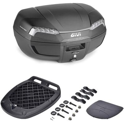 GIVI Monolock Topcase mala para mota e bagagem com placa de fixação, inclui mota Riviera GIVI Monolock Topcase mala para mota e bagagem com placa de fixação, inclui mota Riviera