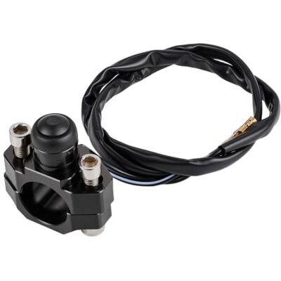 JFG RACING Interruptor guiador 22 mm, botão on/off moto botão parar preto Com placa de montagem traseira para ATV Dirt Pit Bike Scooter Quad com guiador de 7/8" 22 mm JFG RACING Interruptor guiador 22 mm, botão on/off moto botão parar preto Com placa de montagem traseira para ATV Dirt Pit Bike Scooter Quad com guiador de 7/8" 22 mm