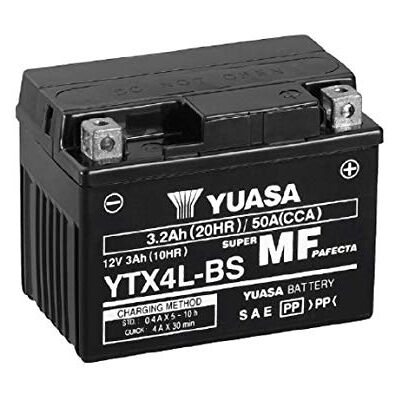 Yuasa Bateria de substituição AGM SLA YTX4L-BS Yuasa Bateria de substituição AGM SLA YTX4L-BS