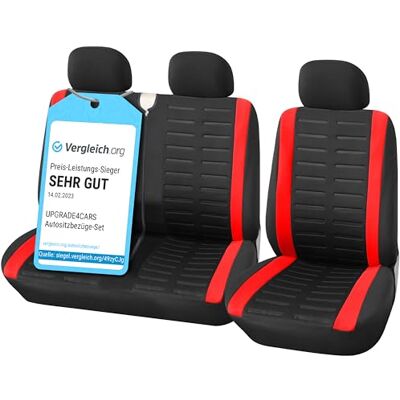Upgrade4cars Capas de assento com caranguejo universal para a frente preto Para carrinhas e vans adequado para a maioria dos carros, lavável a 30 graus respirável e prático Upgrade4cars Capas de assento com caranguejo universal para a frente preto Para carrinhas e vans adequado para a maioria dos carros, lavável a 30 graus respirável e prático