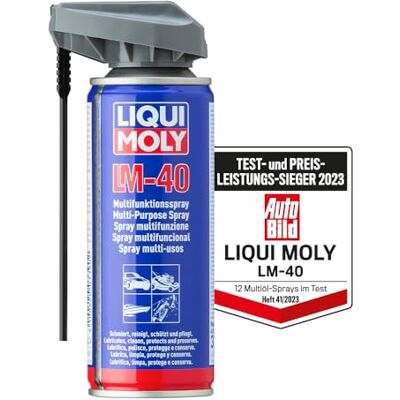 Liqui Moly LM 40 Spray multifuncional 200 ml Proteção contra corrosão Eliminação de ferrugem Liqui Moly LM 40 Spray multifuncional 200 ml Proteção contra corrosão Eliminação de ferrugem
