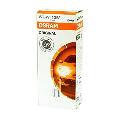 OSRAM 10 lâmpadas , 12 V 5 W W2,1 x 9,5 d, luz traseira para matrícula e intermitente OSRAM 10 lâmpadas , 12 V 5 W W2,1 x 9,5 d, luz traseira para matrícula e intermitente