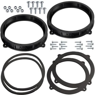 AERZETIX Kit de 2 adaptadores para altifalantes Ø 200 mm compatível com Audi A3 8V/8Y Pre-Facelift A6 4G Q5 8R2 Facelift R8 4S Lamborghini furacão (portas dianteiras), Seat Leon 5F dianteiro / Traseira AERZETIX Kit de 2 adaptadores para altifalantes Ø 200 mm compatível com Audi A3 8V/8Y Pre-Facelift A6 4G Q5 8R2 Facelift R8 4S Lamborghini furacão (portas dianteiras), Seat Leon 5F dianteiro / Traseira