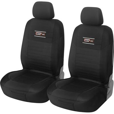 Upgrade4cars Capas para Assentos Dianteiros de Carro, Universitais, Preto Protetor de Assento Dianteiro para Motorista e Copiloto Acessórios de Decoração Interior Para conductor & acompañante apto para la mayoría de coches Lavable a 30 grados Upgrade4cars Capas para Assentos Dianteiros de Carro, Universitais, Preto Protetor de Assento Dianteiro para Motorista e Copiloto Acessórios de Decoração Interior Para conductor & acompañante apto para la mayoría de coches Lavable a 30 grados