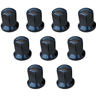Desconocido 60 tampas longas de plástico para porcas de roda de 32 mm, cor preta, para camião, reboque, autocarro, camião, veículo LKW Desconocido 60 tampas longas de plástico para porcas de roda de 32 mm, cor preta, para camião, reboque, autocarro, camião, veículo LKW
