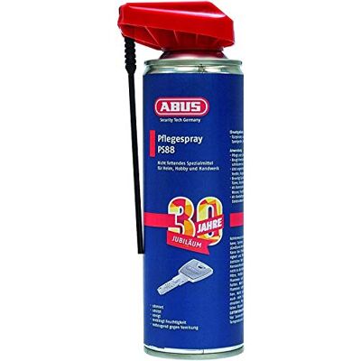 ABUS Spray de cuidado PS88 lubrificante não gordo, 300 ml Lubrificante para cilindros de fechadura, portas de carro e ferramentas, ajuda a soltar as peças oxidadas ABUS Spray de cuidado PS88 lubrificante não gordo, 300 ml Lubrificante para cilindros de fechadura, portas de carro e ferramentas, ajuda a soltar as peças oxidadas