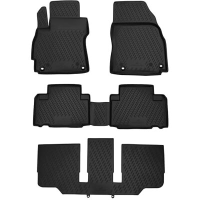 Walser Tapetes de borracha sob medida XTR compatíveis com Mazda 5, 7 lugares (CW) 2010-Atual, tapete de carro, protetor de piso de carro Walser Tapetes de borracha sob medida XTR compatíveis com Mazda 5, 7 lugares (CW) 2010-Atual, tapete de carro, protetor de piso de carro
