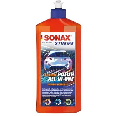 SONAX Xtreme Ceramic Polish All-in-One (500 ml) polir, suavizar e selar a tinta por até 2 meses Ref: 02472000 SONAX Xtreme Ceramic Polish All-in-One (500 ml) polir, suavizar e selar a tinta por até 2 meses Ref: 02472000
