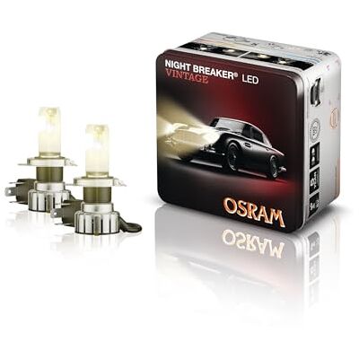 OSRAM NIGHT BREAKER LED VINTAGE H4 adaptador R2, 3000K, temperatura de cor branco quente, até 330 % mais brilho OSRAM NIGHT BREAKER LED VINTAGE H4 adaptador R2, 3000K, temperatura de cor branco quente, até 330 % mais brilho