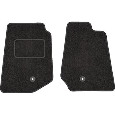 Motohobby Conjunto de tapetes dianteiros de veludo para Jeep Wrangler III 2 peças ajuste Motohobby Conjunto de tapetes dianteiros de veludo para Jeep Wrangler III 2 peças ajuste