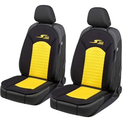Walser CarComfort Capa de Assento de Carro S-Race 2 Peças, Prêmio Muito Bom* Capa de Assento Universal e Almofada Projetora Amarelo/Preto Walser CarComfort Capa de Assento de Carro S-Race 2 Peças, Prêmio Muito Bom* Capa de Assento Universal e Almofada Projetora Amarelo/Preto