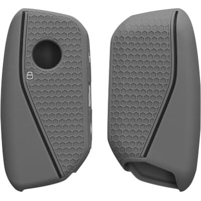 kwmobile Capa compatível com porta-chaves de BMW 4 botões X7 X1 U11 IX iX1 série 7 G07 i7 capa capa para comando de carro de silicone cinzento / preto kwmobile Capa compatível com porta-chaves de BMW 4 botões X7 X1 U11 IX iX1 série 7 G07 i7 capa capa para comando de carro de silicone cinzento / preto