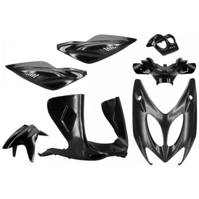 Unbekannt Revestimento TNT 7 peças para Yamaha Aerox, MBK Nitro, preto sem pintura. Unbekannt Revestimento TNT 7 peças para Yamaha Aerox, MBK Nitro, preto sem pintura.