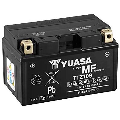 Yuasa TTZ10S 12V 190 CCA Bateria VRLA para mota livre de manutenção Preenchimento e pronto para instalar, confiável e durável, design resistente, desempenho duradouro Yuasa TTZ10S 12V 190 CCA Bateria VRLA para mota livre de manutenção Preenchimento e pronto para instalar, confiável e durável, design resistente, desempenho duradouro