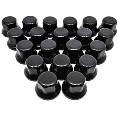 Desconocido 60 tampas de porca de roda de 32 mm, de plástico, preto, para camião, reboque, autocarro, camião, veículo LKW Desconocido 60 tampas de porca de roda de 32 mm, de plástico, preto, para camião, reboque, autocarro, camião, veículo LKW