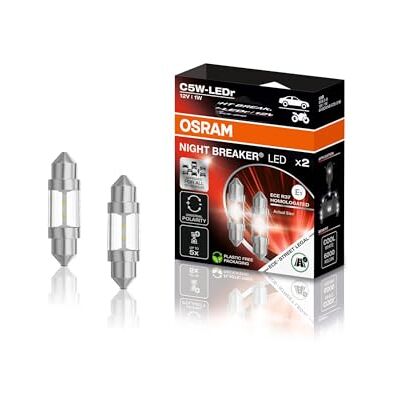 OSRAM NIGHT BREAKER LED C5W ECE; 6000 K, lâmpada de sinalização LED de reequipamento com certificação ECE, 12 V OSRAM NIGHT BREAKER LED C5W ECE; 6000 K, lâmpada de sinalização LED de reequipamento com certificação ECE, 12 V