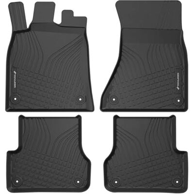 Walser tapetes de carro premium compatíveis com Audi A6 C7/Allroad C7/Avant C7 2011-2018, tapetes de carro de borracha 100% personalizados made in EU Walser tapetes de carro premium compatíveis com Audi A6 C7/Allroad C7/Avant C7 2011-2018, tapetes de carro de borracha 100% personalizados made in EU