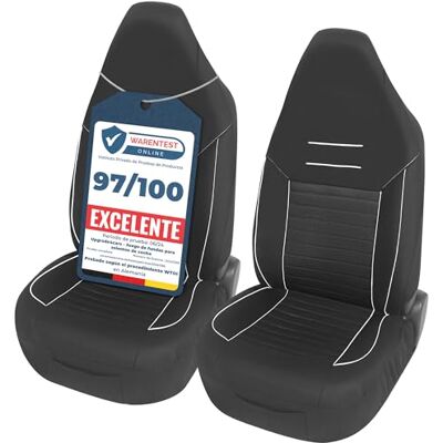 Upgrade4cars Capas para Assentos Dianteiros de Carro com Apoio de Cabeça Incorporado Universal Preto e Branco Capa Universal Protetor de Assento Dianteiro para Motorista e Copiloto Apto para la mayoría de coches lavable a 30 grados transpirable Upgrade4cars Capas para Assentos Dianteiros de Carro com Apoio de Cabeça Incorporado Universal Preto e Branco Capa Universal Protetor de Assento Dianteiro para Motorista e Copiloto Apto para la mayoría de coches lavable a 30 grados transpirable