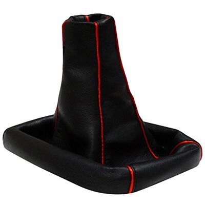 AERZETIX : Capa para Alavanca de Mudanças de Pele Sintética Preto/Vermelho AERZETIX : Capa para Alavanca de Mudanças de Pele Sintética Preto/Vermelho