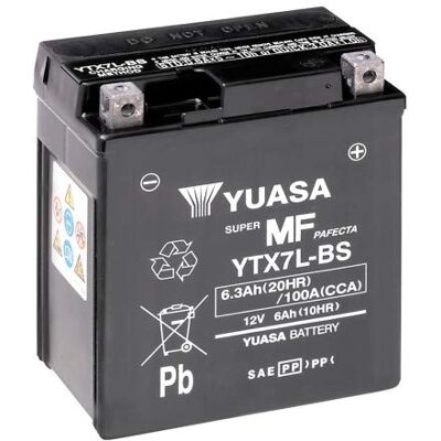 Yuasa Bateria 6Ah YTX7L-BS para moto 12 V 6 Ah Yuasa Bateria 6Ah YTX7L-BS para moto 12 V 6 Ah