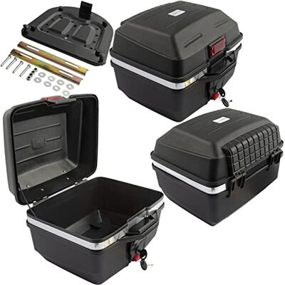 A-pro Baú Topcase Porta-malas para Mota e Scooter com Desenganchamento Rápido, Refletores, Universal, 29LT A-pro Baú Topcase Porta-malas para Mota e Scooter com Desenganchamento Rápido, Refletores, Universal, 29LT