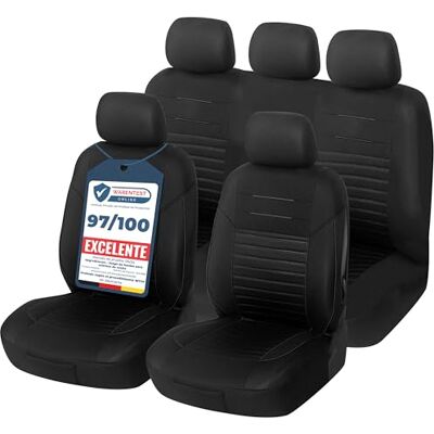 Upgrade4cars Capas para Assentos de Carro, Universitais, Preto Cobertura Universal Protetor de Assento Dianteiro para Dianteiro e Traseiro Acessórios de Decoração Interior Apto para la mayoría de coches Lavable a 30 grados fácil de cuidar & ad Upgrade4cars Capas para Assentos de Carro, Universitais, Preto Cobertura Universal Protetor de Assento Dianteiro para Dianteiro e Traseiro Acessórios de Decoração Interior Apto para la mayoría de coches Lavable a 30 grados fácil de cuidar & ad