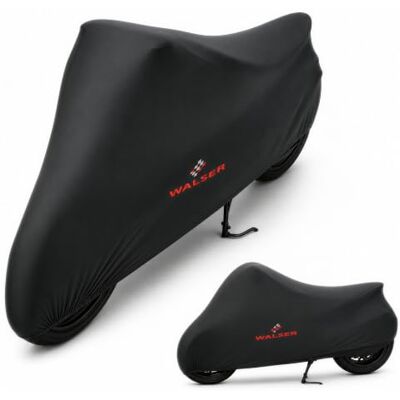 Walser Lona Moto Indoor Stretch, lona Moto 100% adaptável, garagem Moto Indoor, capa Scooter winterproof, capa para moto, acessórios para moto preto L 250 x 100 cm Walser Lona Moto Indoor Stretch, lona Moto 100% adaptável, garagem Moto Indoor, capa Scooter winterproof, capa para moto, acessórios para moto preto L 250 x 100 cm