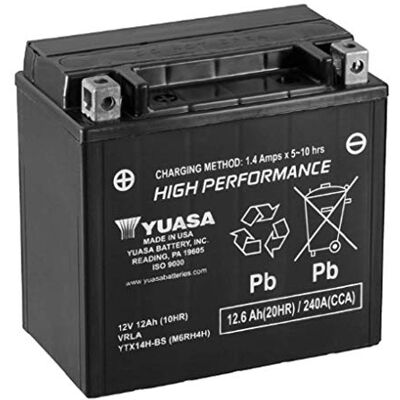 Yuasa Bateria de substituição SLA AGM YTX14H-BS 12V Yuasa Bateria de substituição SLA AGM YTX14H-BS 12V
