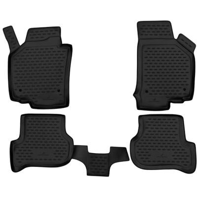 Walser Tapetes de borracha sob medida XTR compatíveis com Seat Leon (1P1) 2005 2013, tapete de carro, protetor de piso de carro Walser Tapetes de borracha sob medida XTR compatíveis com Seat Leon (1P1) 2005 2013, tapete de carro, protetor de piso de carro