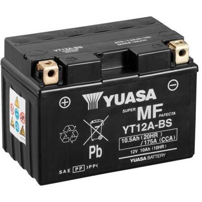 Yuasa Bateria 10Ah YT12A-BS para moto 12 V 10 Ah Yuasa Bateria 10Ah YT12A-BS para moto 12 V 10 Ah