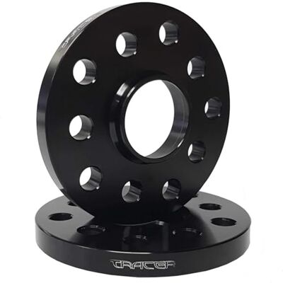 TRACER Separadores de roda 5 x 112 3 mm, orifício central, 66,6 mm, anodizado preto TRACER Separadores de roda 5 x 112 3 mm, orifício central, 66,6 mm, anodizado preto