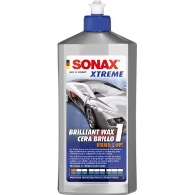 SONAX XTREME BrilliantWax 1 Hybrid NPT (500 ml) cera brilhante Nº Cera dura líquida sem conteúdo abrasivo para todos os vernizes novos, novos e já tratados com abrilhantador. SONAX XTREME BrilliantWax 1 Hybrid NPT (500 ml) cera brilhante Nº Cera dura líquida sem conteúdo abrasivo para todos os vernizes novos, novos e já tratados com abrilhantador.