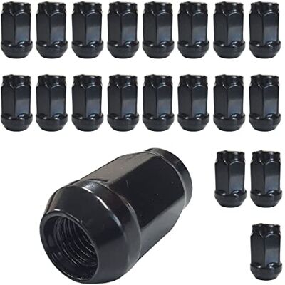 TRACER Lote de 20 porcas de roda pretas cônicas fechadas M12 x 1,25 HEX19, compatíveis com Nissan, Subaru, Suzuki, Lada TRACER Lote de 20 porcas de roda pretas cônicas fechadas M12 x 1,25 HEX19, compatíveis com Nissan, Subaru, Suzuki, Lada