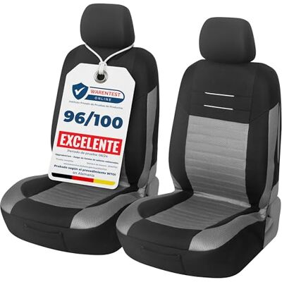 Upgrade4cars Capas para Assentos Dianteiros de Carro, Universitais, Preto e Cinzento Cobertura Universal Protetor de Assento Dianteiro para Motorista e Copiloto Acessórios de Decoração Interior Para conductor & acompañante apto para la mayoría d Upgrade4cars Capas para Assentos Dianteiros de Carro, Universitais, Preto e Cinzento Cobertura Universal Protetor de Assento Dianteiro para Motorista e Copiloto Acessórios de Decoração Interior Para conductor & acompañante apto para la mayoría d