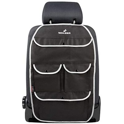 Walser Organizador para crianças, bolsa para banco traseiro Lucky Tom em preto/cinzento protetor de assento de carro com proteção traseira Walser Organizador para crianças, bolsa para banco traseiro Lucky Tom em preto/cinzento protetor de assento de carro com proteção traseira