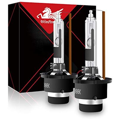WinPower Lâmpada HID de Xenón 35 W Kit de substituição de lâmpada 4300 K Amarelo Suportes metálicos Base 12 V Conversão de farol de carro, 2 Lâmpadas WinPower Lâmpada HID de Xenón 35 W Kit de substituição de lâmpada 4300 K Amarelo Suportes metálicos Base 12 V Conversão de farol de carro, 2 Lâmpadas