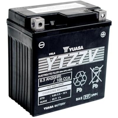 Yuasa YTZ7V 12V 105 CCA Bateria Moto AGM VRLA alto desempenho. Sem manutenção, duradoura e confiável, longa vida útil, desempenho eficiente Yuasa YTZ7V 12V 105 CCA Bateria Moto AGM VRLA alto desempenho. Sem manutenção, duradoura e confiável, longa vida útil, desempenho eficiente