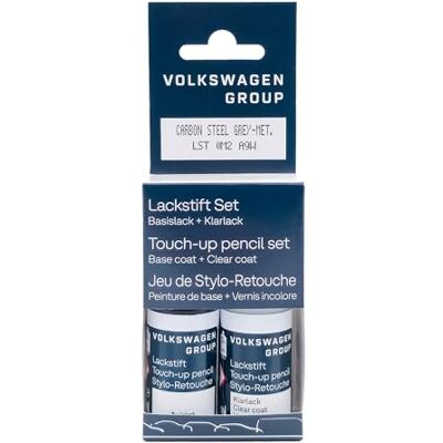 Volkswagen Marcador de pintura original de aço de carbono cinzento metálico A9W/LA9W Volkswagen Marcador de pintura original de aço de carbono cinzento metálico A9W/LA9W
