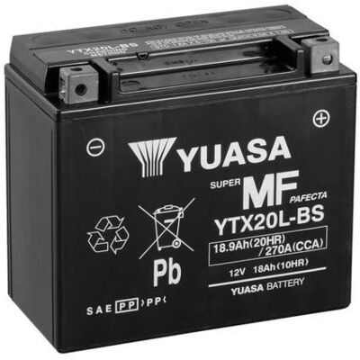 Yuasa Bateria 18Ah YTX20L-BS para moto 12 V 18 Ah Yuasa Bateria 18Ah YTX20L-BS para moto 12 V 18 Ah