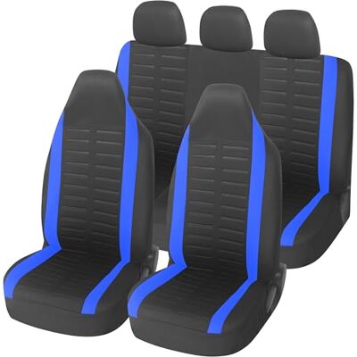 Upgrade4cars Capas de assento de carro com encosto de cabeça incorporado Adequado para a maioria dos carros lavável a 30 graus respirável e prático para o verão e inverno Upgrade4cars Capas de assento de carro com encosto de cabeça incorporado Adequado para a maioria dos carros lavável a 30 graus respirável e prático para o verão e inverno