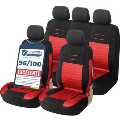 Upgrade4cars , Capas para assentos de carro, universais, preto e vermelho, para proteção de assento dianteiro e traseiro, acessórios interiores para decoração Apto para la mayoría de coches Lavable a 30 grados fácil de cuidar & adaptable Verano & Upgrade4cars , Capas para assentos de carro, universais, preto e vermelho, para proteção de assento dianteiro e traseiro, acessórios interiores para decoração Apto para la mayoría de coches Lavable a 30 grados fácil de cuidar & adaptable Verano &
