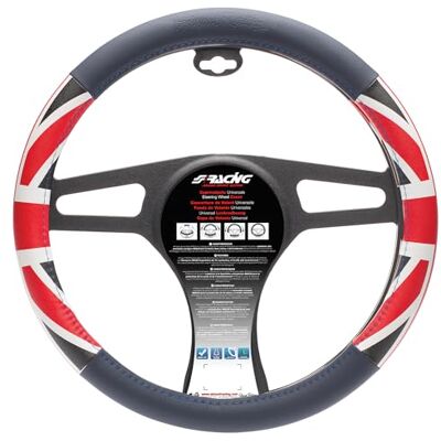 Simoni Racing Capa para volante UK Flag universal, bandeira britânica Simoni Racing Capa para volante UK Flag universal, bandeira britânica