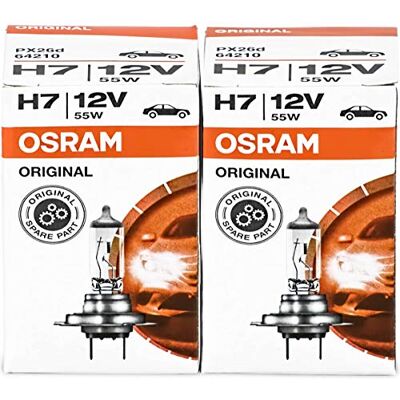 OSRAM ORIGINAL LINE H7, lâmpada halógena para faróis dianteiros, 55 W, PX26d, pacote de 2 OSRAM ORIGINAL LINE H7, lâmpada halógena para faróis dianteiros, 55 W, PX26d, pacote de 2