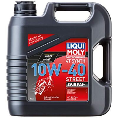 Liqui Moly Motorbike 4T Synth 10W-40 Street Race 4 L Óleo de 4 tempos para motocicleta Liqui Moly Motorbike 4T Synth 10W-40 Street Race 4 L Óleo de 4 tempos para motocicleta